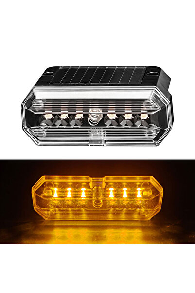 Choice 2pcs yellow Universal Solar Warning Light Truck Side Lights LED Flashi...