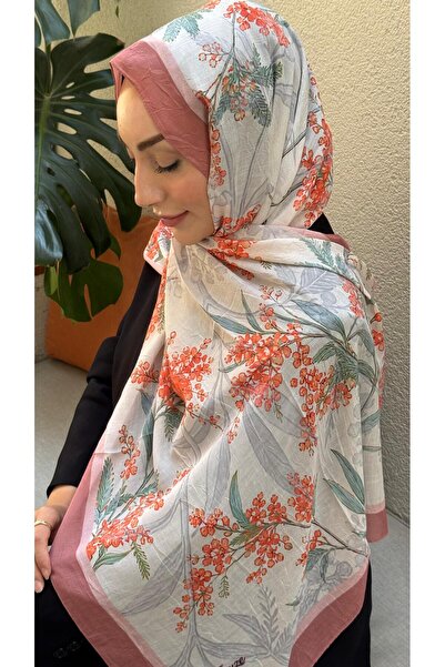 Firuze scarf Nar Flower Zeyna Pattern Bamboo Kraş Shawl