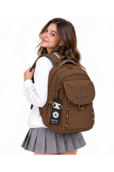 ÇantaExpress Water Resistant Fabric Daily Travel Backpack Unisex School Backp...