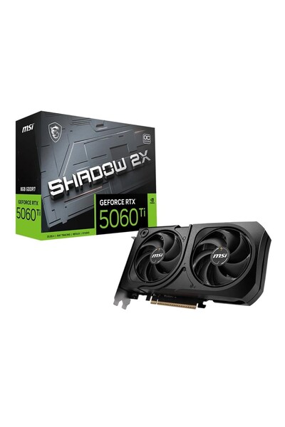 MSI GeForce RTX 5060TI 8G Shadow 2X OC PLUS GDDR7 128Bit DX12 Gaming (Oyuncu) Ekran Kartı