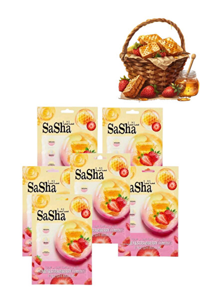 SASHA 6 قطع من قناع العسل والفراولة الطازج