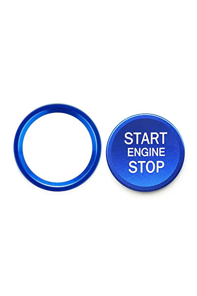 Choice s 2Pcs Blue Car Ignition Key Ring Cover for Audi A4 A6 A5 Q5 Q7 Engine...
