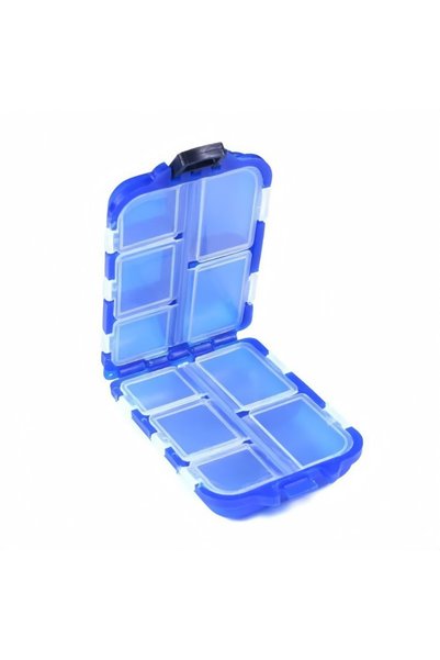 Choice Blue Fishing Tackle Box 10 Compartment Lure Hook Storage Case Double S...