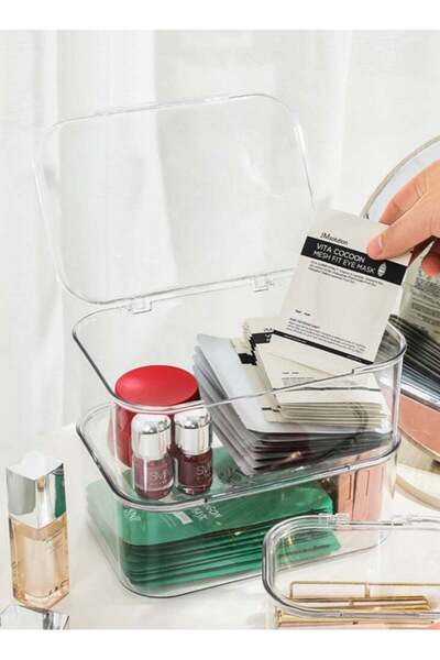 Generic Stackable Desktop File Storage Box A4 Document Organizer Box With Lid...