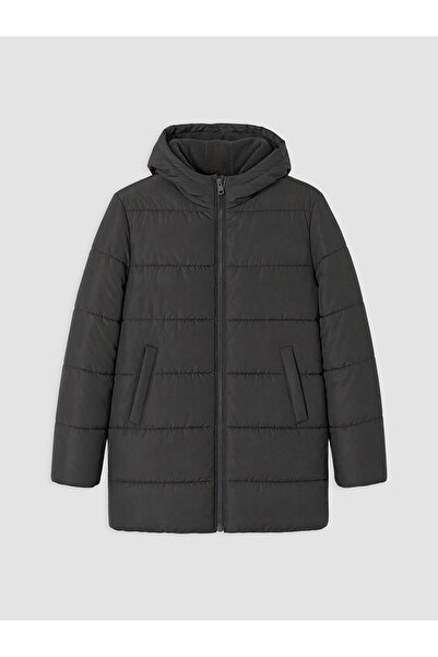 LC Waikiki Two Mt Shop Quality Anthracite Hooded Boys' Puffer Jacket
