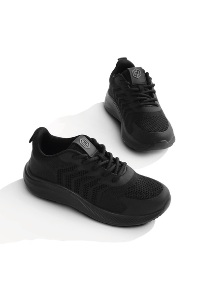Tonny Black Kadın Siyah Siyah Triko Bağcıklı Sneaker