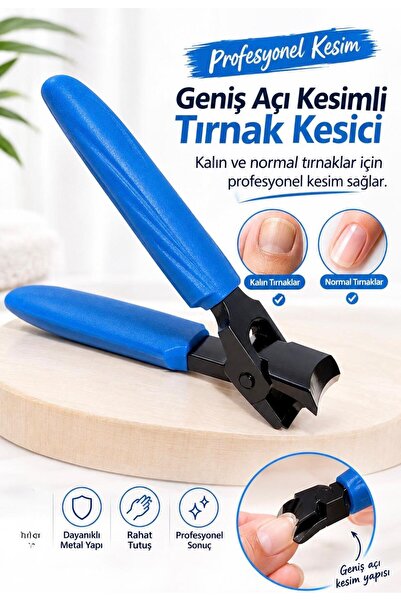 SEVRU Tırnak Makası, Kalın Tırnaklar İçin Geniş Açılı, Paslanmaz El ve Ayak İçin