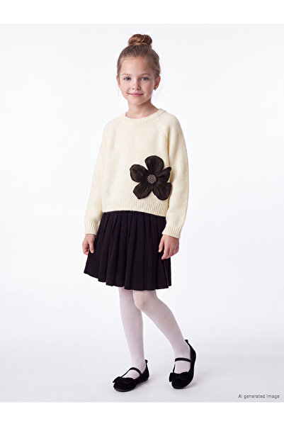 LC Waikiki Esvab • Modern & Distinctive Floral Knitwear Set for Girls