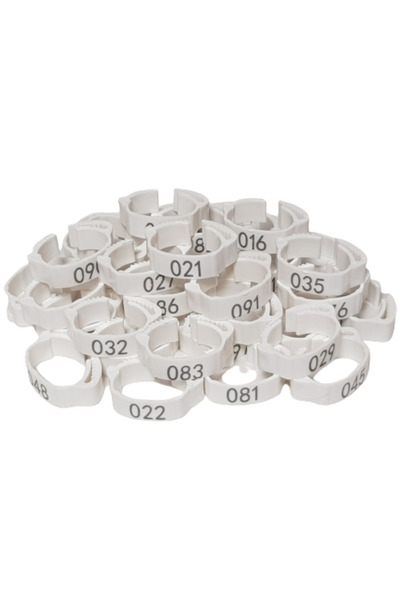 Nafpro Set of 100 plastic rings 22mm for large birds turkeys / geese, adjusta...