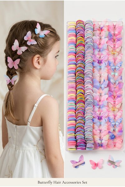 Cinderella Accessories 260 Parça Hediyelik Kutulu Kız Çocuk Toka Seti Doğum G...