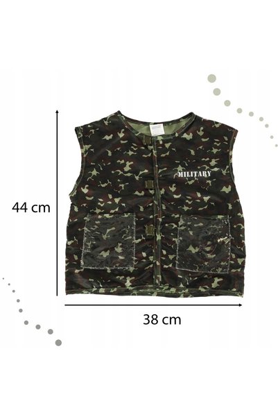 Ikonka Costum de carnaval, set cu cască de soldat, 3-8 ani