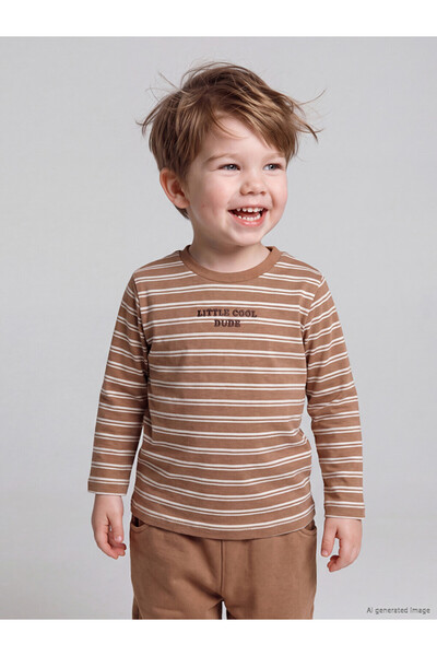 LC Waikiki Quality Parts from Çelebi Store Striped Baby Boy T-Shirt