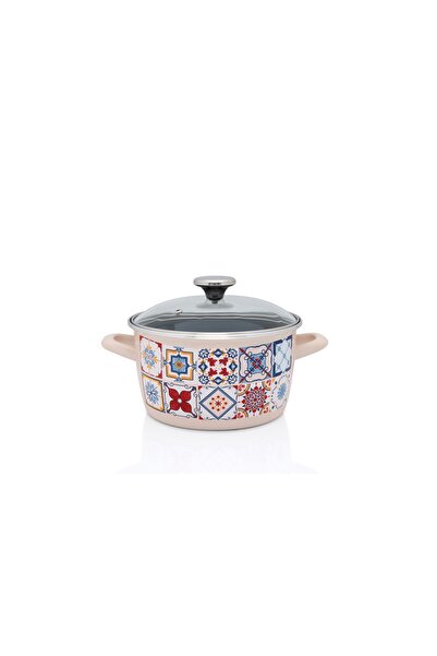 Metalac Oală emailată cu capac 24 cm 6l PORTO