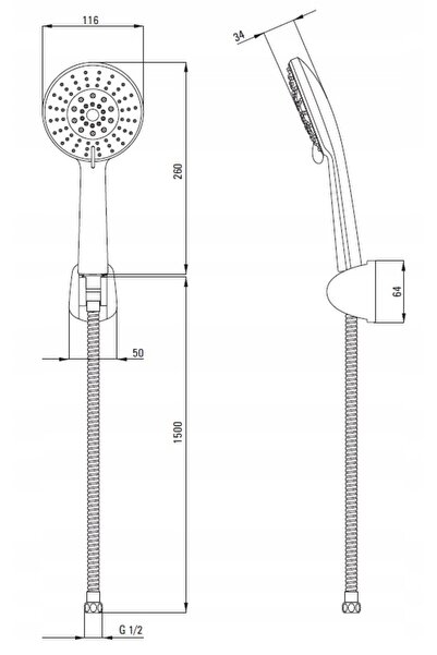 DEANTE Set de duș POINT cromat NBJ 041K