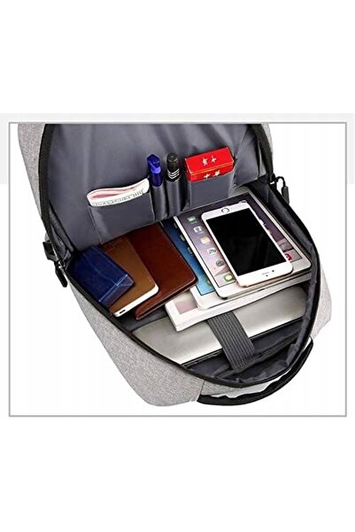 NO BRAND Rucsac mare impermeabil cu încărcare USB albastru