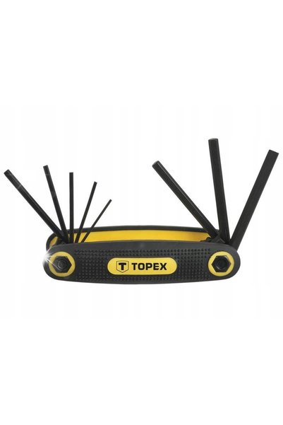 topex Set de chei hexagonale tip foarfecă, 8 piese, 1,5-6mm - T 35D958