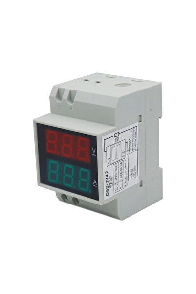 NO BRAND 2 în 1 Voltmetru Ampermetru AC230V 100A DIN