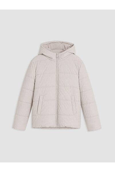 LC Waikiki Two Mt Shop Quality Beige Hooded Boys' Puffer Coat