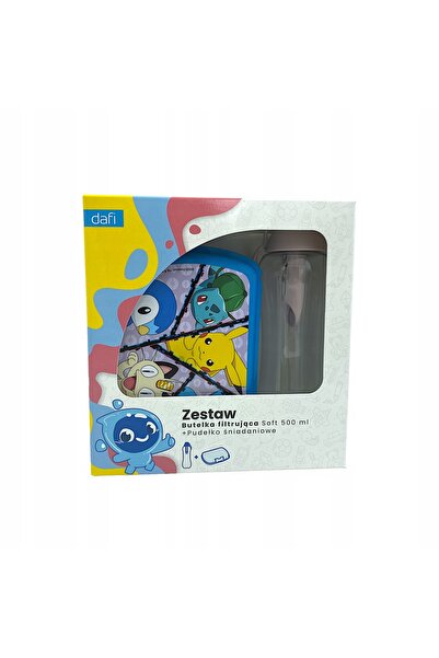 Dafi Set Pokemon: sticlă cu filtru moale de 500ml + cutie de prânz
