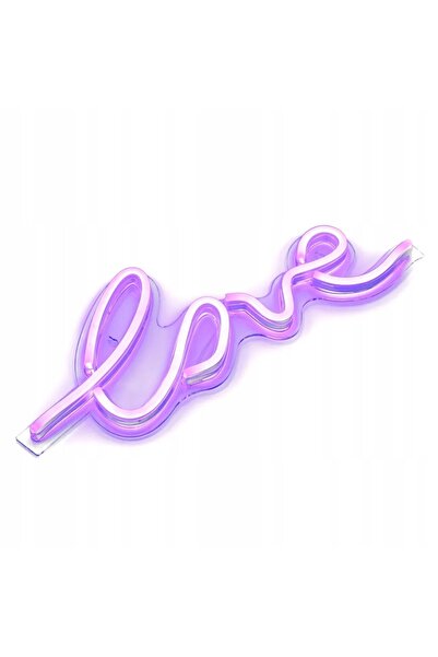 NO BRAND Lampă de perete LED neon cu alimentare USB - model LOVE