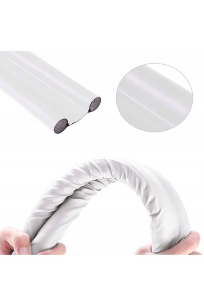 NO BRAND Garnitură de spumă pentru ușă 95cm Albă 2 bucăți