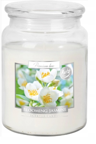 AURA Lumânare aromatică în borcan Iasomie înflorită 14x9,8cm, durată de arder...