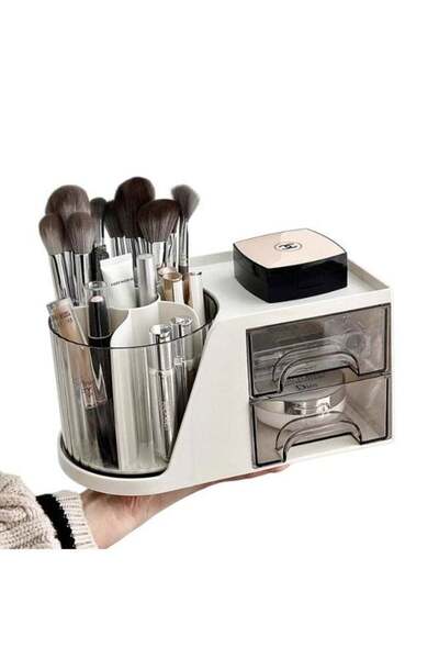 Generic Makeup Brush Holder,360° Rotating Makeup Organizer,for Vanity Decor,B...