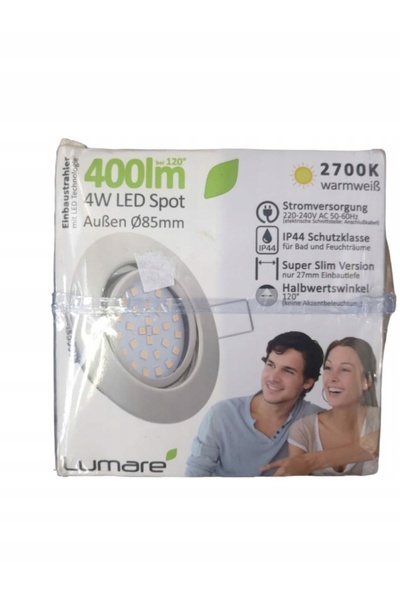 NO BRAND Reflector LED pentru montaj încastrat 4W 400Lm IP44 Argintiu