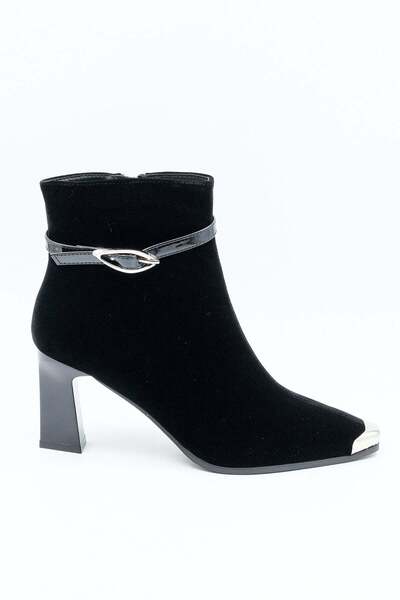 KRISTE BELL KristeBell İthal Kadife Topuklu Kadın Bot KB 26 0048 K