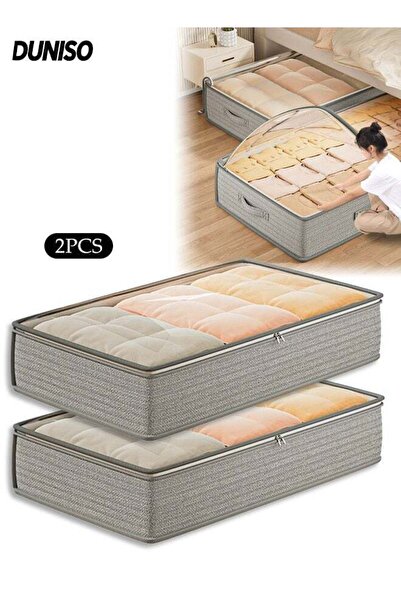 Generic 2 Piece Under Bed Storage Containers,Closet Storage Bins with Clear W...
