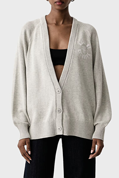 Armani Exchange Logolu % 100 Pamuk V Yaka Düğmeli Hırka Kadın HIRKA XW002878 ...