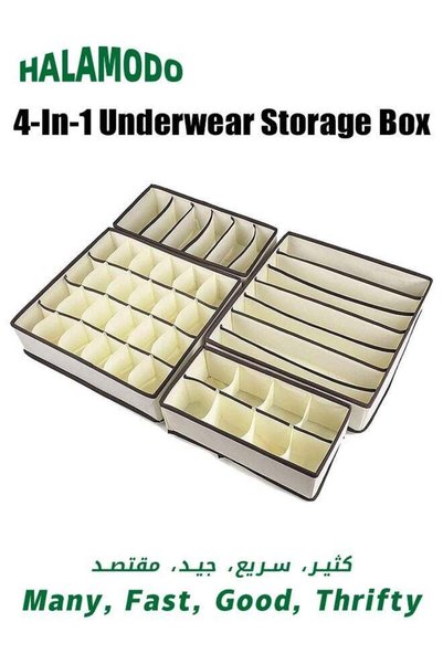 Generic 4 PCS Sock Organizer,Large Sock Drawer Divider, Underwear Storage 41 ...