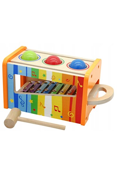 Jokomisiada Xilofon din lemn pentru copii + ciocănel IN0153