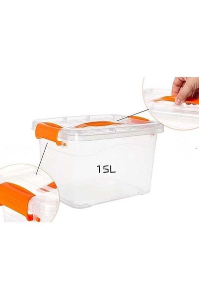 Generic Clear Plastic Storage Box with Lockable Lid ，Slim Under Bed Plastic O...