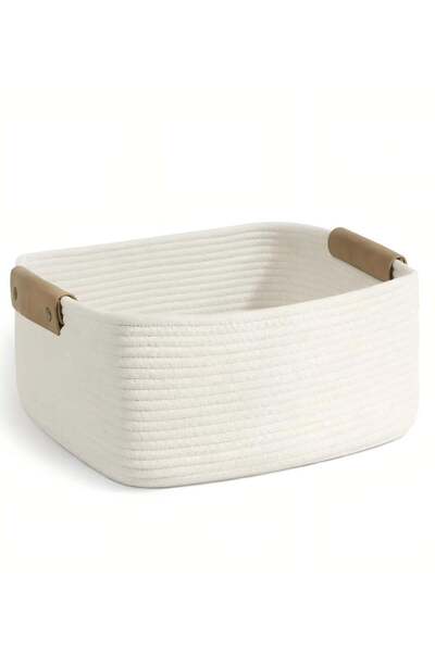 Generic Storage Basket, Storage Baskets for Shelves Organizer, Cotton Rope Ba...