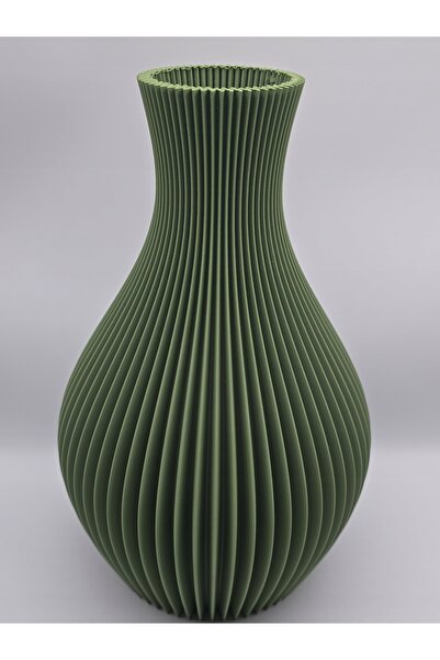 NO BRAND Vază decorativă pentru flori, verde mată, 24cm, pentru flori artific...