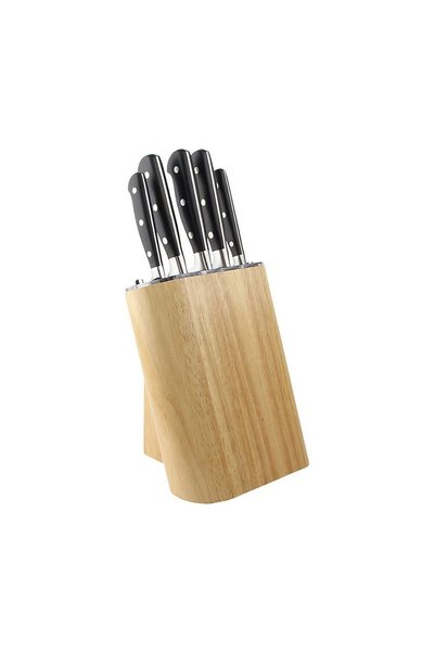 Grunwerg 6-piece knife set, stainless steel, "Rockingham Forge Sharp'N"-
