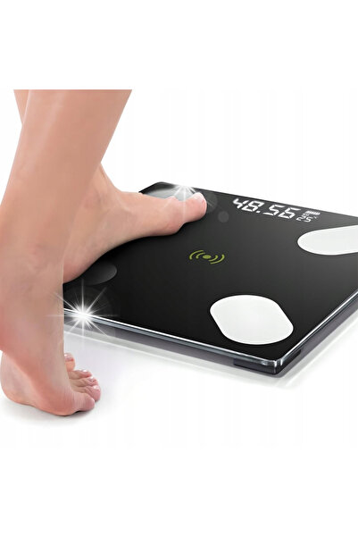 NO BRAND Cântar de baie electronic analitic Slim 180 kg SMART cu Bluetooth, n...