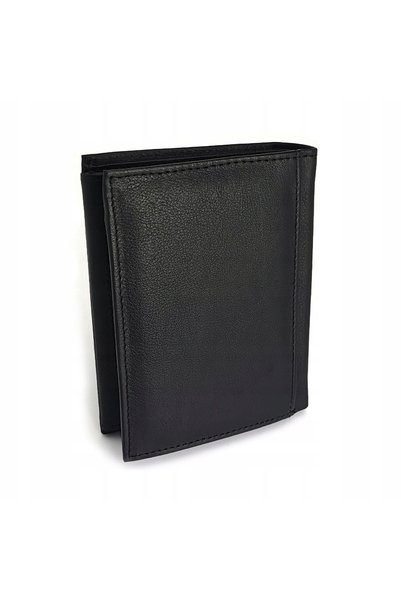 Bellugio Portofel vertical RFID pentru bărbați - Negru