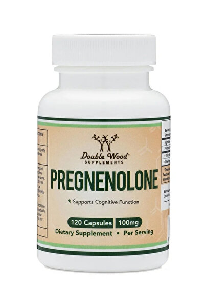 DOUBLE WOOD Pregnenolone 100 Mg 120 Veg.Kapsül.Usa Origin
