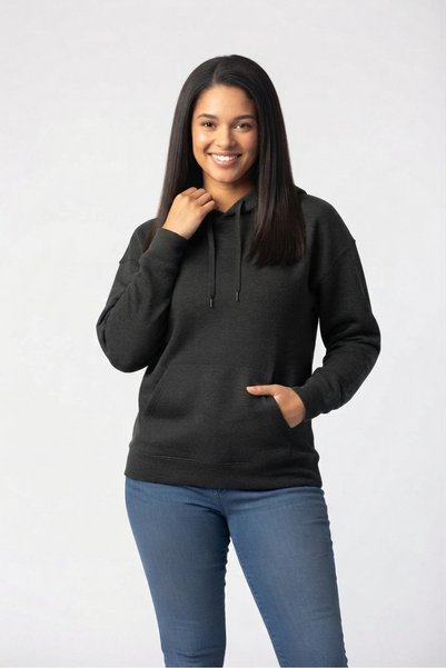 Always AKY Basic Black Hooded Sweatshirt Relaxed Fit