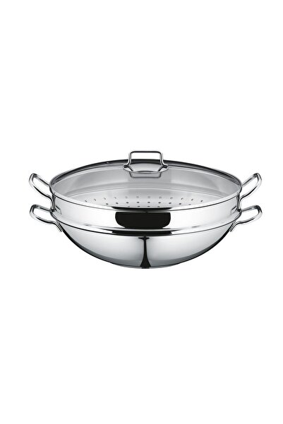 WMF Wok pan, 4 pieces, stainless steel, 36 cm, "Macao" -