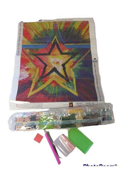 NO BRAND DIY Broderie cu diamante 5D Stea 35X45 Cm