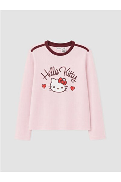 LC Waikiki Pembe Hello Kitty Baskılı Kız Çocuk Tişört