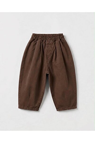 BaBe by DT Unisex Çocuk Oversize Balon Denim Pantolon