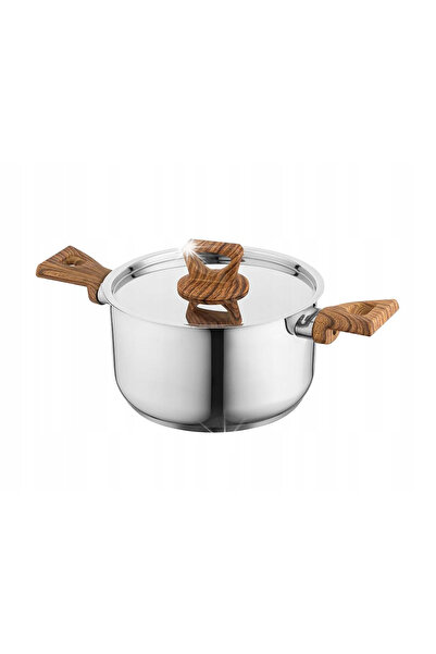 FLORINA Oală Bruno 16 cm 1,9L din oțel inoxidabil cu capac, pentru inducție ș...