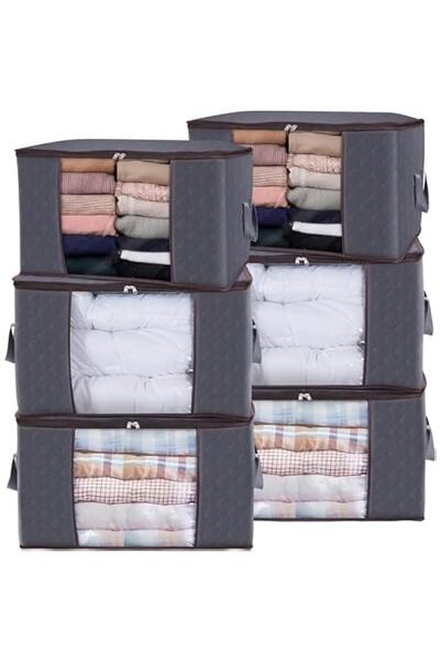 Generic 90L Large Storage Bags,6 Pack Clothes Storage Bins Foldable Closet Or...