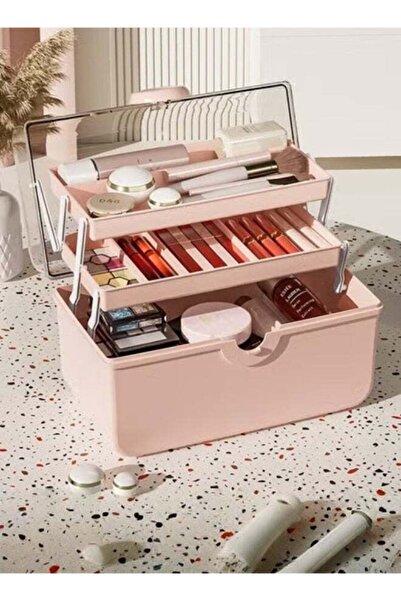 Generic 3-Layer Multipurpose Storage Box, Clear Plastic Hair Accessories Orga...