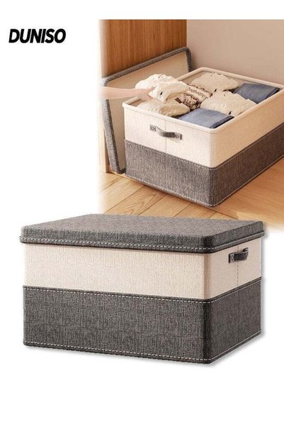 Generic Foldable Closet Organizer Storage Bins Set with Removable Lids & Hand...
