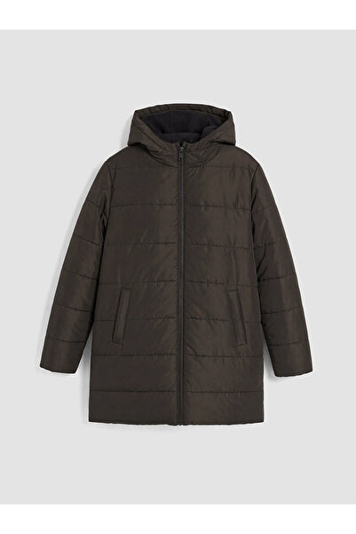 LC Waikiki Two Mt Shop Quality Khaki Hooded Boys' Puffer Coat